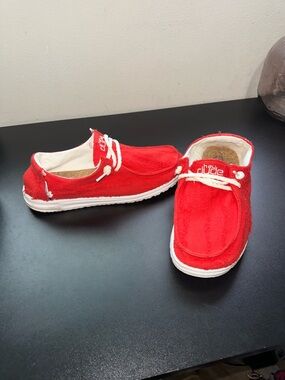 Hey Dude Wendy Collection Red Casual Slip-On Shoes